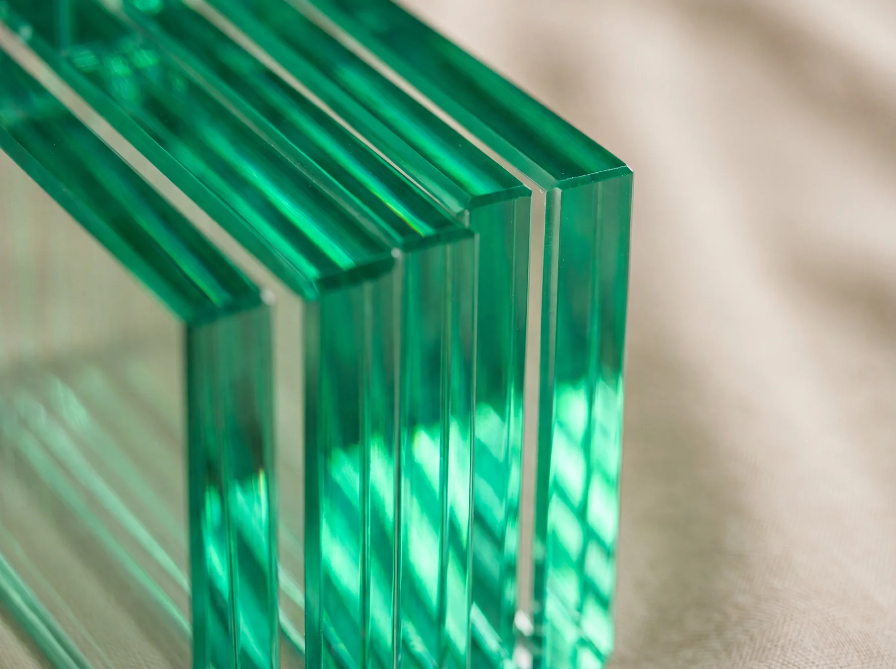 Chants polis de plaques de verre