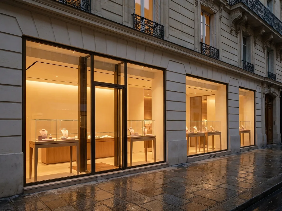 Façade vitrée de boutique